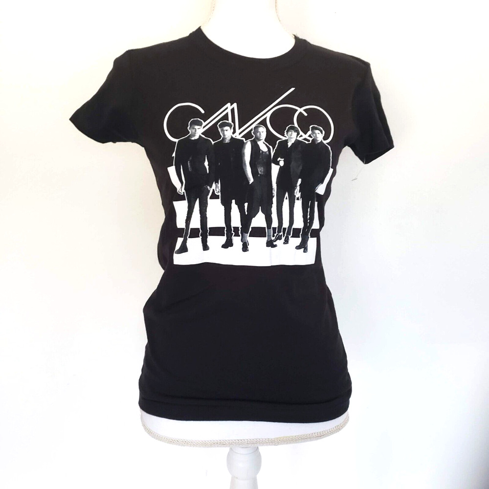 New!! Hot Topic SIZE XS CNCO Group Latin Boy Band Cotton T-Shirt Black White